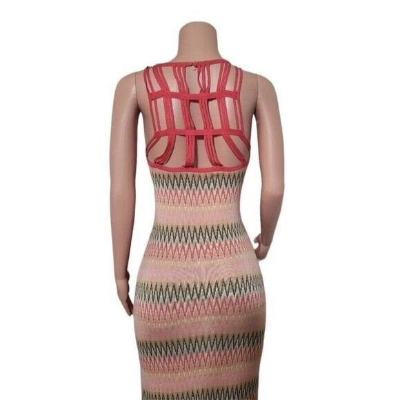 Women's Chevron sleeveless multi-color maxi dress S - Picture 7 of 9